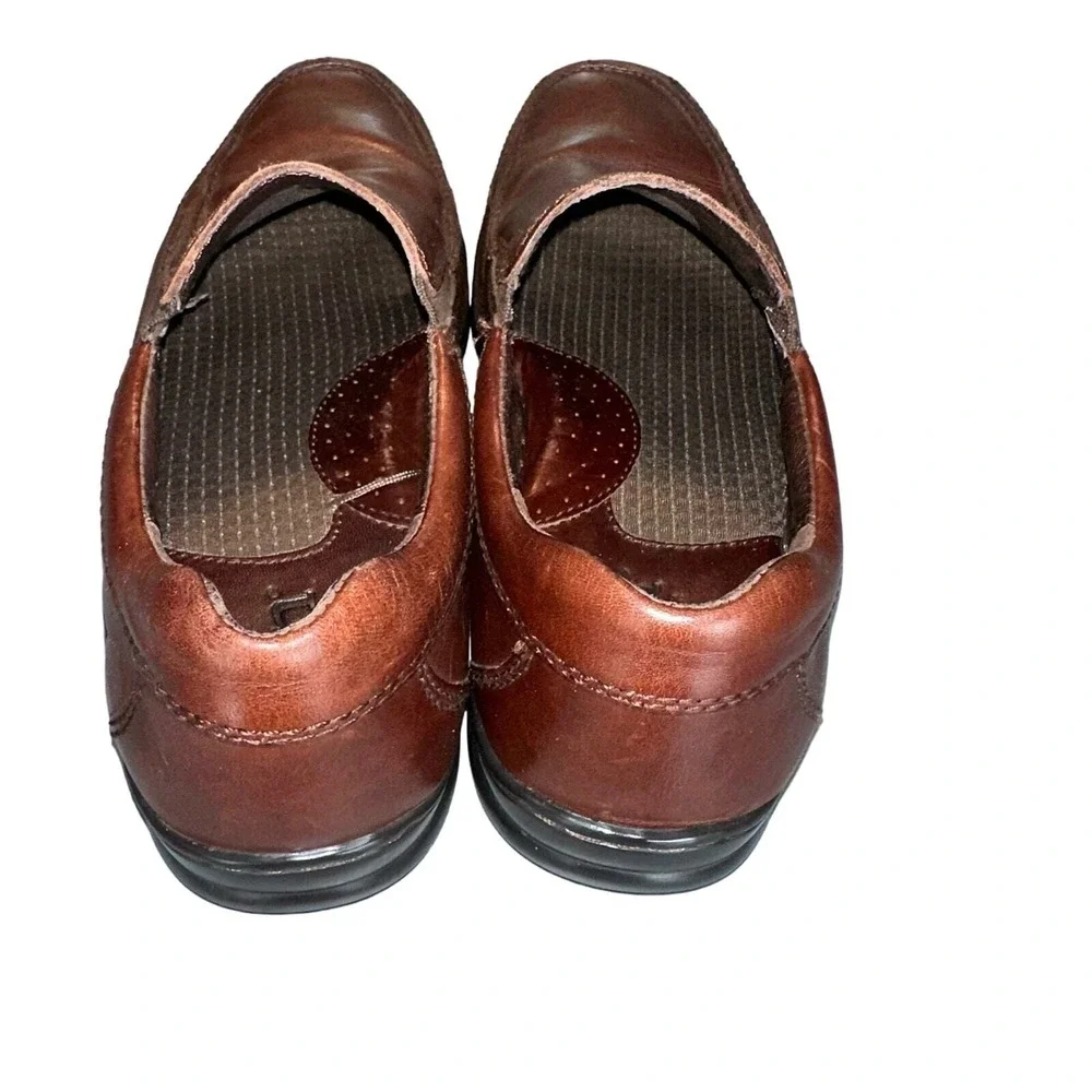 Born Slip On Loafers 10 Brown Leather‎ Square Toe M/WM6455 CBG10 Mens Shoes